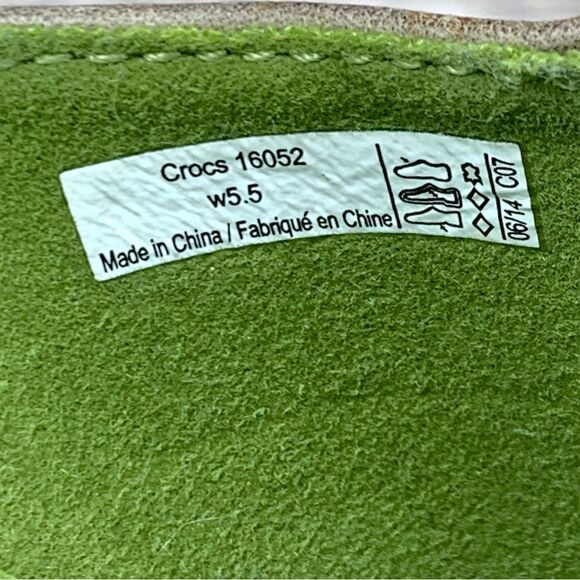 Crocs~Women’s~Cobbler 2.0 Tan/Green Mule Clogs Slip On Shoes~Size 5.5 (16052) - Picture 8 of 8